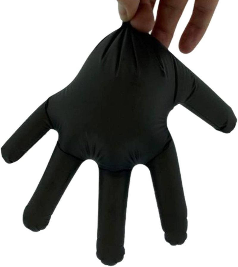MC-Trend 100 Stück TPE Einweg Handschuhe Schwarz Einmalhandschuhe puderfrei Latexfrei in Spenderbox