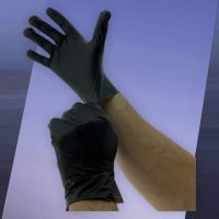 MC-Trend 100 Stück TPE Einweg Handschuhe Schwarz Einmalhandschuhe puderfrei Latexfrei in Spenderbox