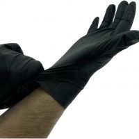 MC-Trend 100 Stück TPE Einweg Handschuhe Schwarz Einmalhandschuhe puderfrei Latexfrei in Spenderbox