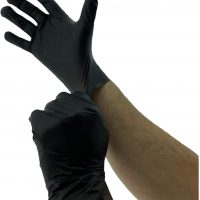MC-Trend 100 Stück TPE Einweg Handschuhe Schwarz Einmalhandschuhe puderfrei Latexfrei in Spenderbox