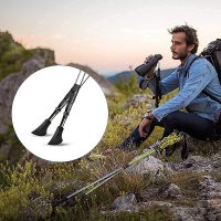 VABNEER Nordic Walking Stöcke Gummipuffer, 12 Stücke Gummipuffer für Walkingstöcke, Walking Pads für Trekking Asphalt Kies Gebirge mit Durchmesser 10mm