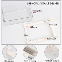 Skycase Kühlschrank Organizer,kühlschrank Organizer Set,Durchsichtig Kühlschrank Aufbewahrungsbox,Ausziehbare Einstellbar Kühlschrank Box mit Griff,Kühlschrank Schubladenorganizer für kühlschrank