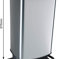 Rotho Paso Mülleimer 40l mit Deckel, hexagon, Kunststoff