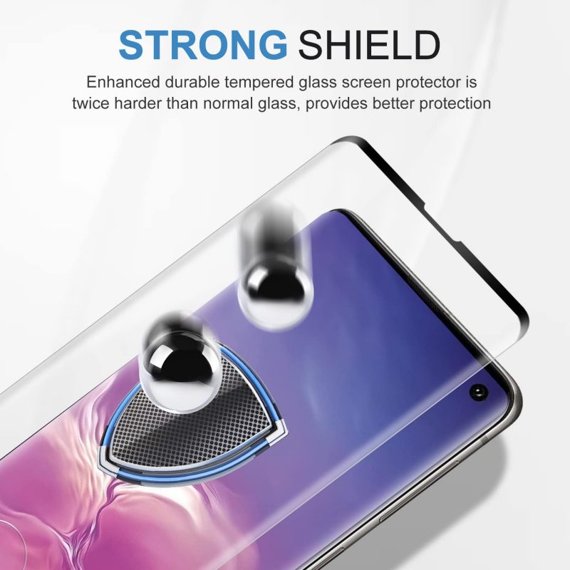 Für Samsung Galaxy S10 Folie, Kante an Kante, Berührungsempfindlich, Anti-Kratzer, Ultra-HD, 2 Glass Schutzfolie und 2 Kamera PanzerFolie, Displayschutzfolie.