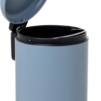 TATAY Kosmetikeimer mit Edelstahlpedal, 3L Kapazität, herausnehmbarer Innenraum, Soft-Lock-Verschluss, BPA-frei, Farbe Blau. Maße: 17,5 x 22,5 x 25 cm.