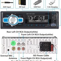 YZKONG Single Din Autoradio Bluetooth Car Stereo-Empfänger mit LCD-Display AM/FM Radio MP3 Player USB SD Aux-Port integriertes Mikrofon, Freisprechanruf, App-Fernbedienung
