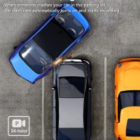 AQV Dashcam Auto Vorne und Hinten 4K Autokamera mit GPS, 310° Weitwinkel, G-Sensor, Loop-Aufnahme, WDR, Parküberwachung, Bewegungserkennung, Super Nachtsicht, Sicherere Superkondensator, Max 128 GB