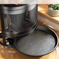 NILICAN Messerhalter für Küchentheke, drehbarer Universal-Messerblock ohne Messer 3-in-1Multifunktions Messerblock Set Besteck-Utensilien Trockengestell Schneidebrett-Organizer