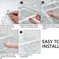 Skycase Kühlschrank Organizer,kühlschrank Organizer Set,Durchsichtig Kühlschrank Aufbewahrungsbox,Ausziehbare Einstellbar Kühlschrank Box mit Griff,Kühlschrank Schubladenorganizer für kühlschrank