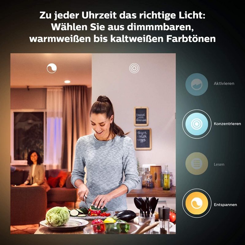 Philips Hue White & Color Ambiance E27 Lampe Doppelpack 2x570lm, dimmbar, bis zu 16 Millionen Farben, steuerbar via App, kompatibel mit Amazon Alexa (Echo, Echo Dot)