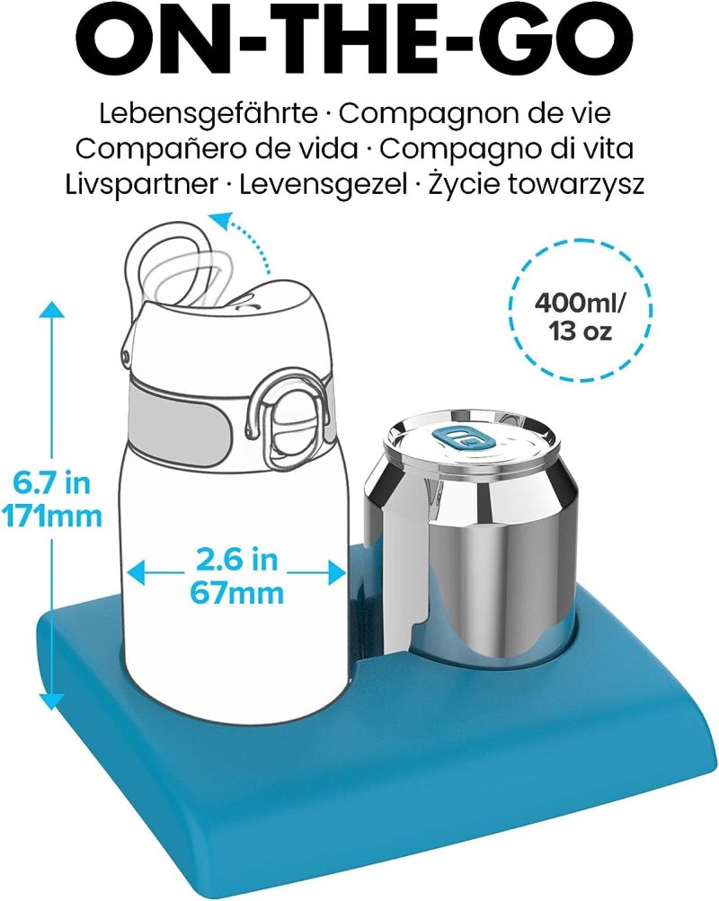 Ion8 Auslaufsichere Kinder Trinkflasche, Edelstahl, Käfer's Leben, 400ml (13oz)