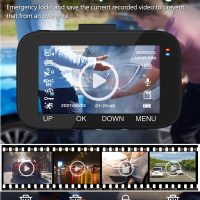 AQV Dashcam Auto Vorne und Hinten 4K Autokamera mit GPS, 310° Weitwinkel, G-Sensor, Loop-Aufnahme, WDR, Parküberwachung, Bewegungserkennung, Super Nachtsicht, Sicherere Superkondensator, Max 128 GB