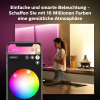 Philips Hue White & Col. Amb. Lightstrip Plus 2m Basis, 1600lm, 16 Mio. Farben, steuerbar via App, kompatibel mit Amazon Alexa (Echo, Echo Dot)