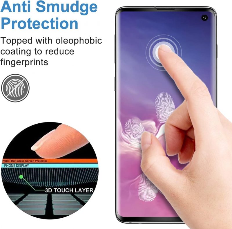 Für Samsung Galaxy S10 Folie, Kante an Kante, Berührungsempfindlich, Anti-Kratzer, Ultra-HD, 2 Glass Schutzfolie und 2 Kamera PanzerFolie, Displayschutzfolie.
