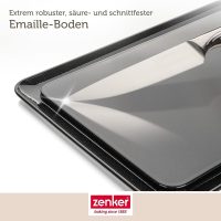 Zenker 7022 Rechteck-Springform DELUXE, eckige Premium-Backform mit emailliertem Boden und Auslaufschutz, Kuchenform mit Antihaftbeschichtung (Farbe: Schwarz metallic), Menge: 1 Stück