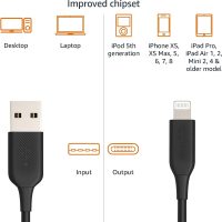Amazon Basics – Verbindungskabel Lightning auf USB-A, MFi-zertifiziertes Ladekabel für iPhone, schwarz, 0,9 m