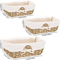 OUTBROS Aufbewahrungskorb Geflochten, 3er Set Spielzeug Aufbewahrung Badezimmer Körbchen, Wickeltisch Organizer Körbchen Kinderzimmer Boxen Basket Kleiner Korb, Papierseil