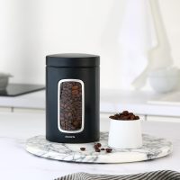 Brabantia Fensterdose 1.4L - Rund/Deckel - Matt Black
