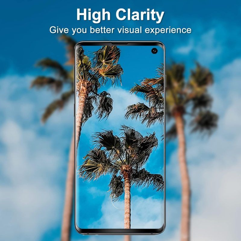 Für Samsung Galaxy S10 Folie, Kante an Kante, Berührungsempfindlich, Anti-Kratzer, Ultra-HD, 2 Glass Schutzfolie und 2 Kamera PanzerFolie, Displayschutzfolie.