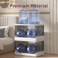 HAIXIN Aufbewahrungsbox mit Deckel, 32L Boxen aufbewahrung ordnungsboxen storage boxes Kisten, kunststoffbox plastikbox stapelkisten lagerboxen mit Rädern durchsichtig groß 6 Stück