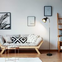 Anten Giraffe | Schwenkbare Stehlampe Schwarz | E27 Fassung MAX 60W | Höhe 159CM | Retro Metall-Stehleuchte | 1 Flammig | Für Wohnzimmer, Schlafzimmer und Arbeitszimmer