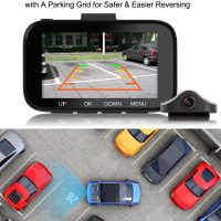 AQV Dashcam Auto Vorne und Hinten 4K Autokamera mit GPS, 310° Weitwinkel, G-Sensor, Loop-Aufnahme, WDR, Parküberwachung, Bewegungserkennung, Super Nachtsicht, Sicherere Superkondensator, Max 128 GB
