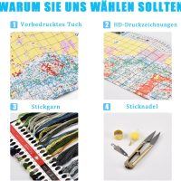 SYMON Kreuzstich Set Vorgedruckt,Dinosaurier,11 CT Kreuzstich Stickpackungen,Stickbilder Vorgedruckt Kreuzstich für Wandkunst-Heimdekoration 40 × 50cm