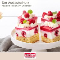 Zenker 7022 Rechteck-Springform DELUXE, eckige Premium-Backform mit emailliertem Boden und Auslaufschutz, Kuchenform mit Antihaftbeschichtung (Farbe: Schwarz metallic), Menge: 1 Stück