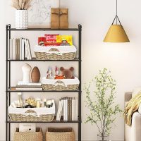 OUTBROS Aufbewahrungskorb Geflochten, 3er Set Spielzeug Aufbewahrung Badezimmer Körbchen, Wickeltisch Organizer Körbchen Kinderzimmer Boxen Basket Kleiner Korb, Papierseil