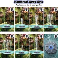 SZMP 2023 NEU Solar Springbrunnen für aussen 100% Glas,3.5W Solar Teichpumpe mit 8 DIY Effekte Solar Wasserpumpe Solar schwimmender Fontäne Pumpe für Garten,Vogel-Bad,Teich,Fisch-Behälter