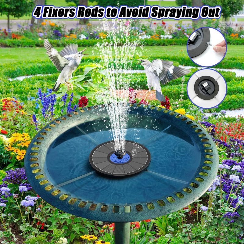 SZMP 2023 NEU Solar Springbrunnen für aussen 100% Glas,3.5W Solar Teichpumpe mit 8 DIY Effekte Solar Wasserpumpe Solar schwimmender Fontäne Pumpe für Garten,Vogel-Bad,Teich,Fisch-Behälter